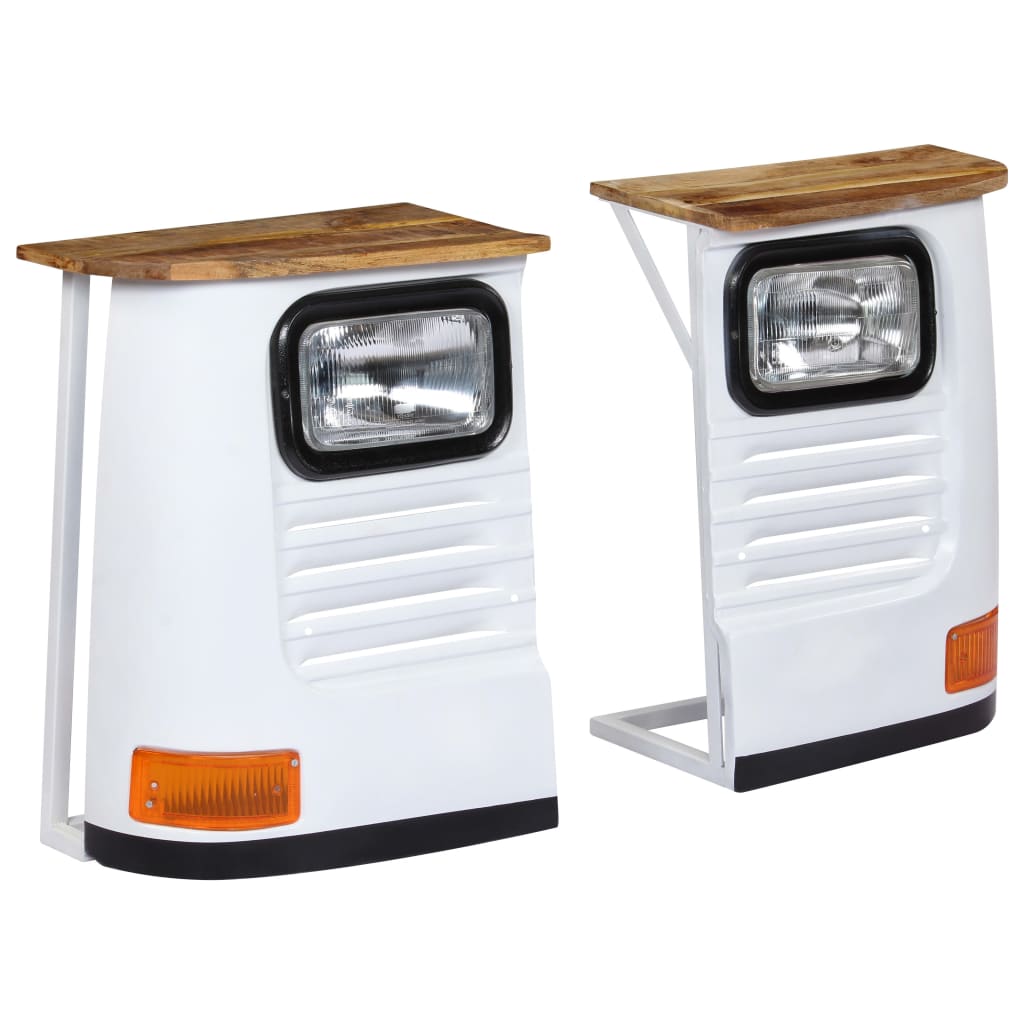 vidaXL Dressoir vrachtwagen massief mangohout wit