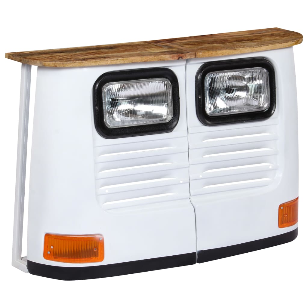 vidaXL Dressoir vrachtwagen massief mangohout wit