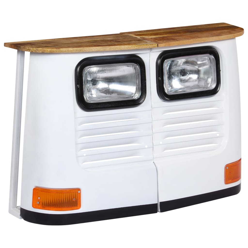 vidaXL Dressoir vrachtwagen massief mangohout wit