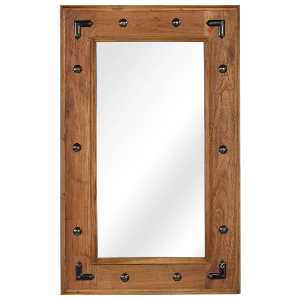 vidaXL Mirror 50x50 cm solid acacia wood