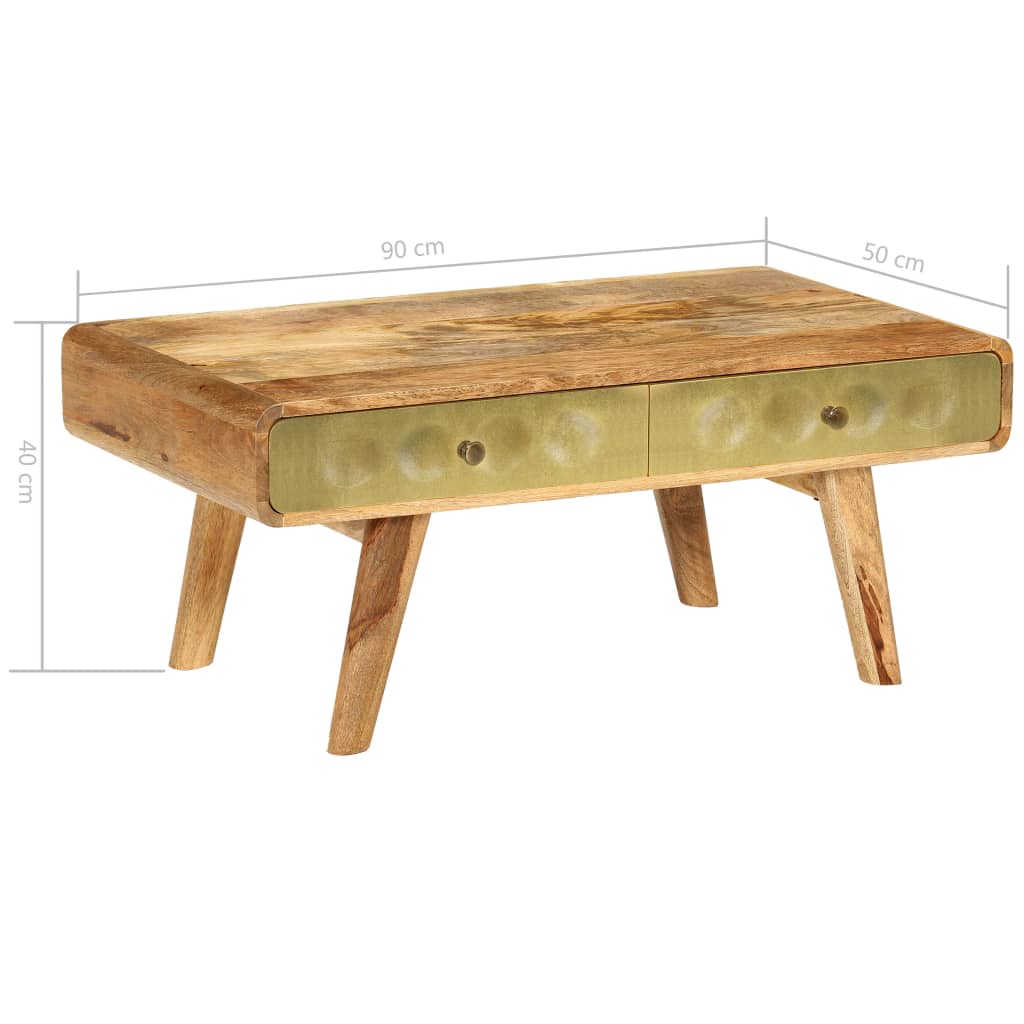vidaXL Coffee table 90x50x40 cm solid mango wood