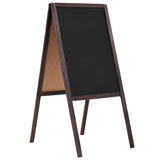 vidaXL Chalkboard double-sided freestanding 60x80 cm cedarwood