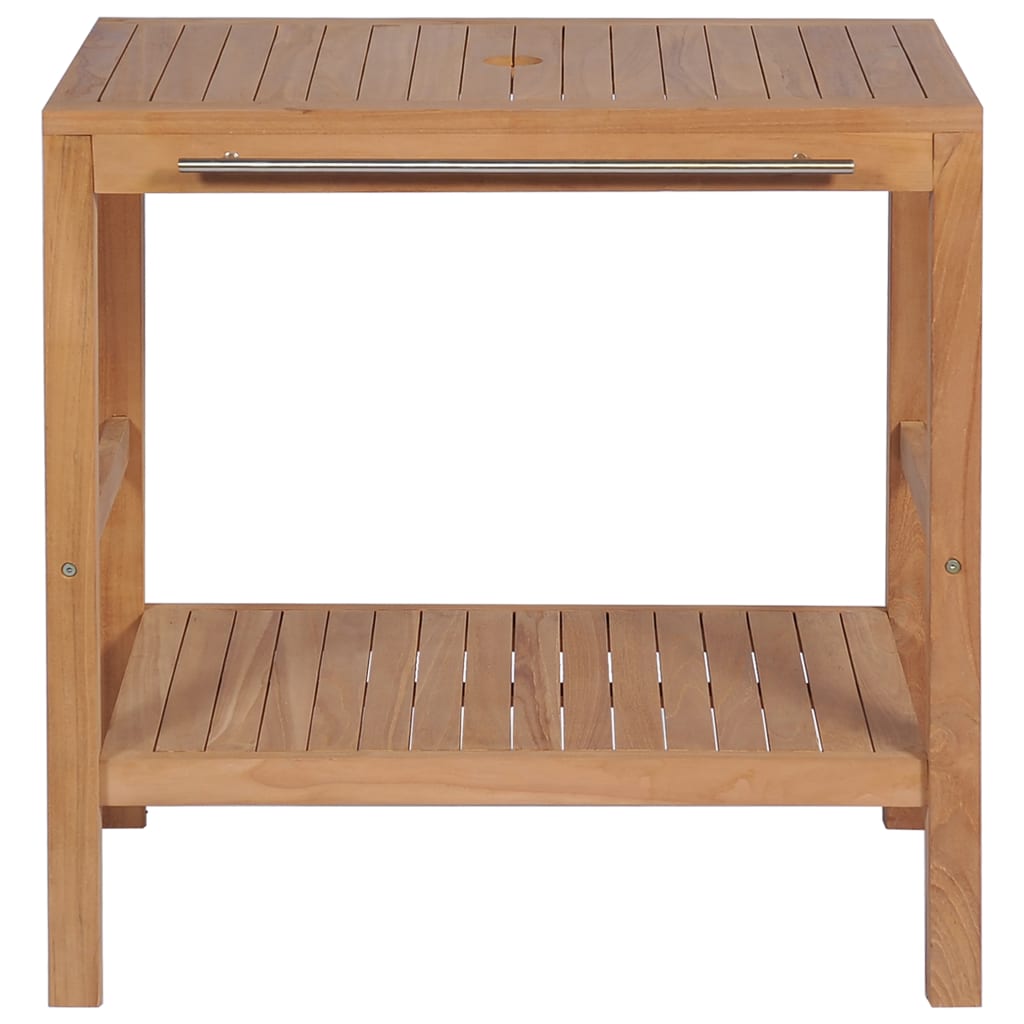 vidaXL Badkamer wastafelkast 74x45x75 cm massief teakhout