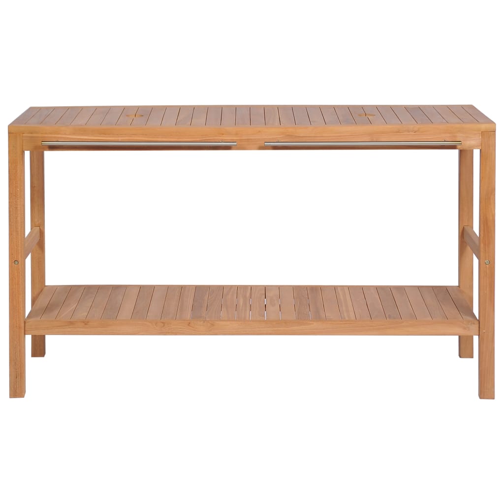 vidaXL Bathroom Vanity Cabinet 132x45x75 cm Solid Teak Wood