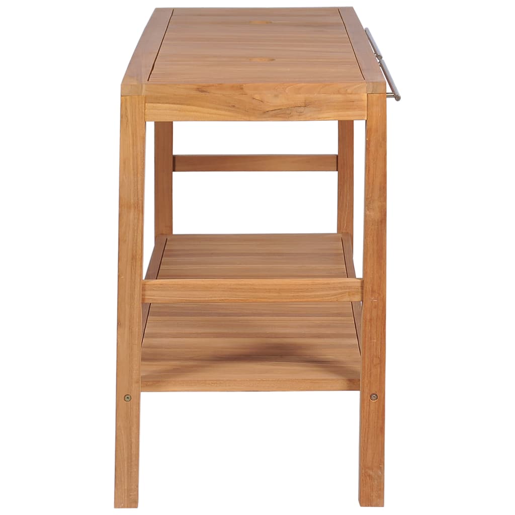 vidaXL Bathroom Vanity Cabinet 132x45x75 cm Solid Teak Wood
