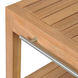 vidaXL Bathroom Vanity Cabinet with River Stone Sink Teak