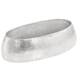 vidaXL coffee table 100x50x28 cm hammered aluminium silver