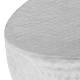 vidaXL coffee table 100x50x28 cm hammered aluminium silver