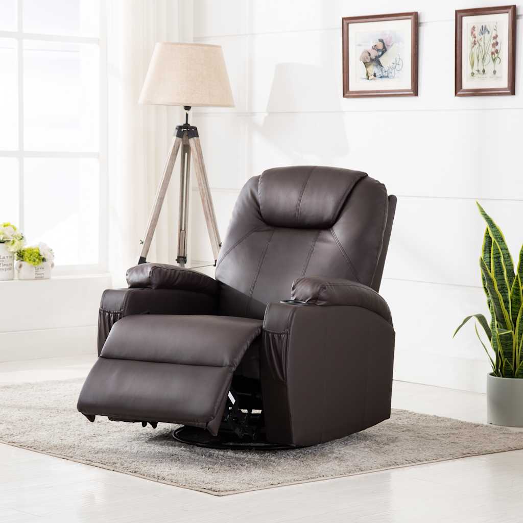 vidaXL Rocking Massage Chair Artificial Leather Black