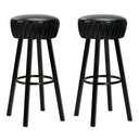vidaXL Tabourets de bar 2 pcs similicuir noir