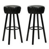 vidaXL Tabourets de bar 2 pcs similicuir noir