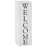 vidaXL Umbrella and Walking Stick Holder White Square Steel 48.5 cm
