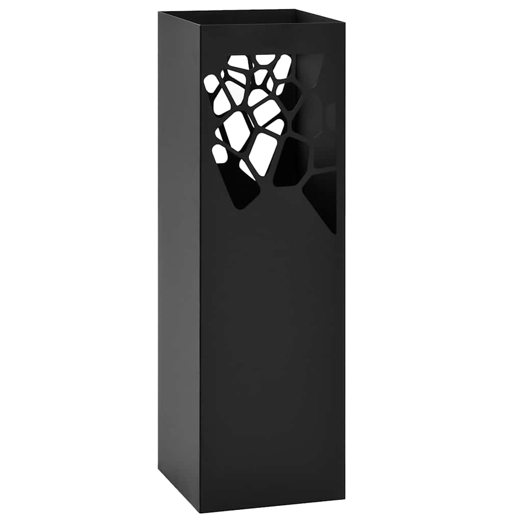 vidaXL Umbrella and Walking Stick Holder White Square Steel 48.5 cm