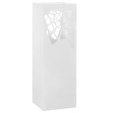 vidaXL Umbrella and Walking Stick Holder White Square Steel 48.5 cm