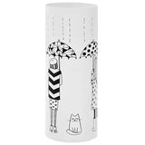 vidaXL Umbrella and Walking Stick Holder White Square Steel 48.5 cm