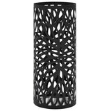 vidaXL Umbrella and Walking Stick Holder White Square Steel 48.5 cm