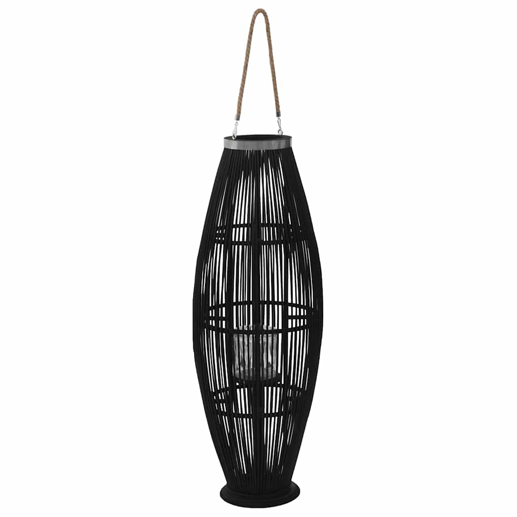vidaXL Lantern Holder Hanging 60 cm Bamboo Black