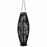 vidaXL Lantern Holder Hanging 60 cm Bamboo Black