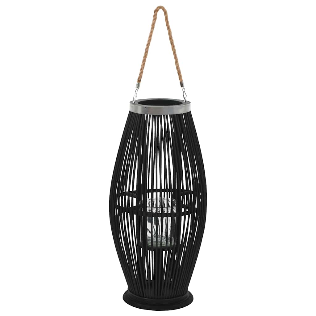 vidaXL Lantern Holder Hanging 60 cm Bamboo Black