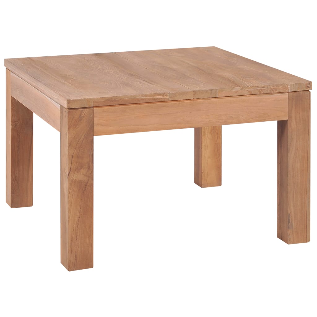 vidaXL Coffee Table 60x60x40 cm Teak Wood with Natural Finish