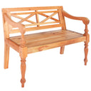 vidaXL Batavia Bench 98 cm Solid Mahogany Wood White