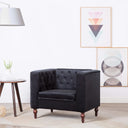 vidaXL Armchair velvet black