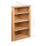 vidaXL Hoekkast 59x36x100 cm massief eikenhout