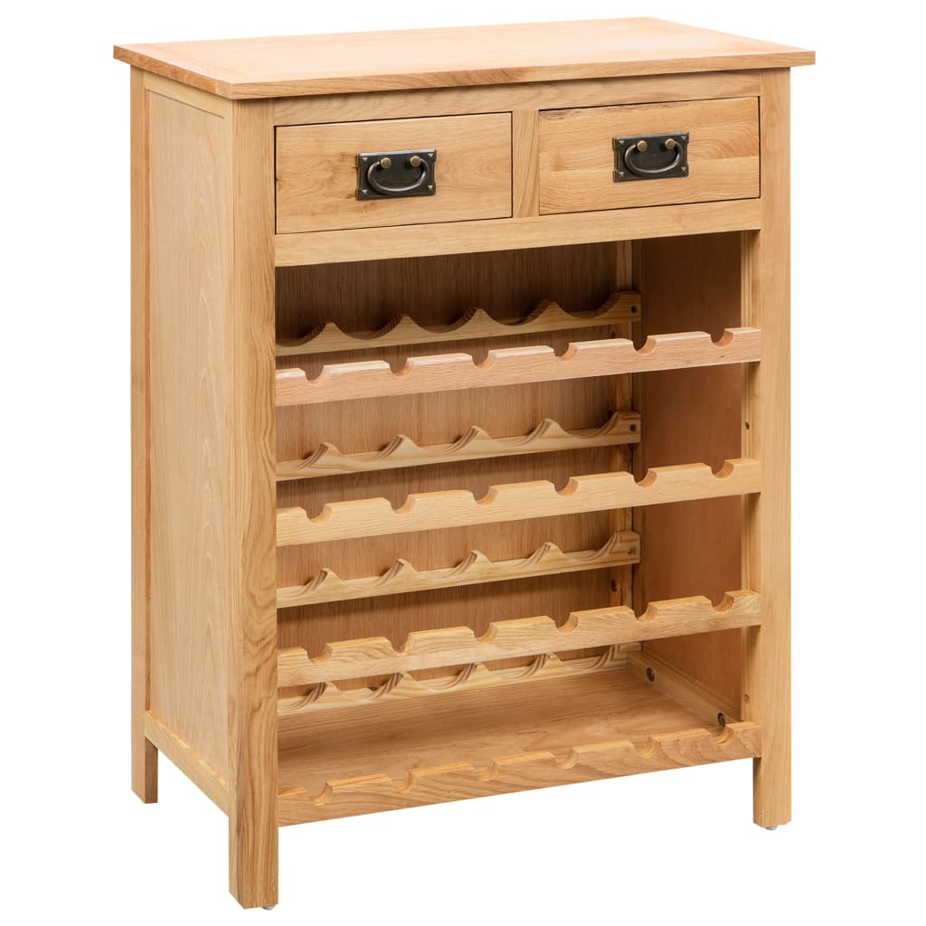 vidaXL Armoire à vin 72x32x90 cm massif eikenhout