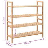 vidaXL Schoenenrek 69x26x40 cm massief walnotenhout
