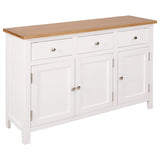 vidaXL Dressoir 110x33,5x70 cm massief eikenhout