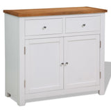 vidaXL Dressoir 110x33,5x70 cm massief eikenhout