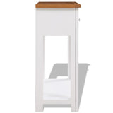 vidaXL Wandtafel 118x35x77 cm massief eikenhout