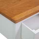 vidaXL Wandtafel 118x35x77 cm massief eikenhout