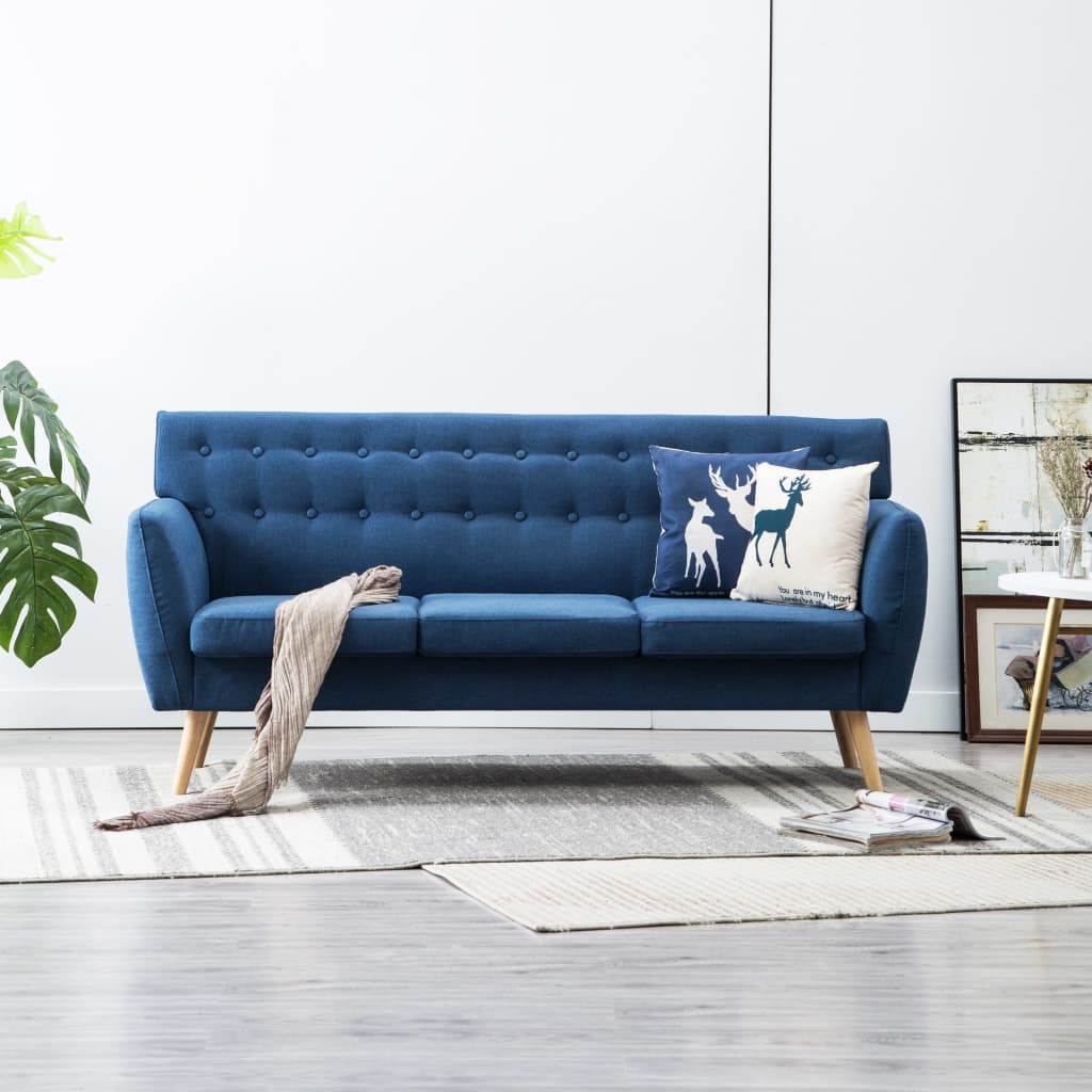 vidaXL Driezitsbank 172x70x82 cm stof donkergrijs