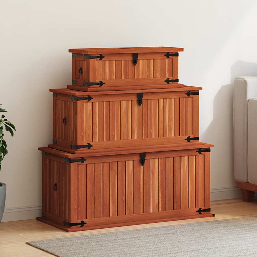 vidaXL Storage Box 60x25x22 cm Solid Acacia Wood