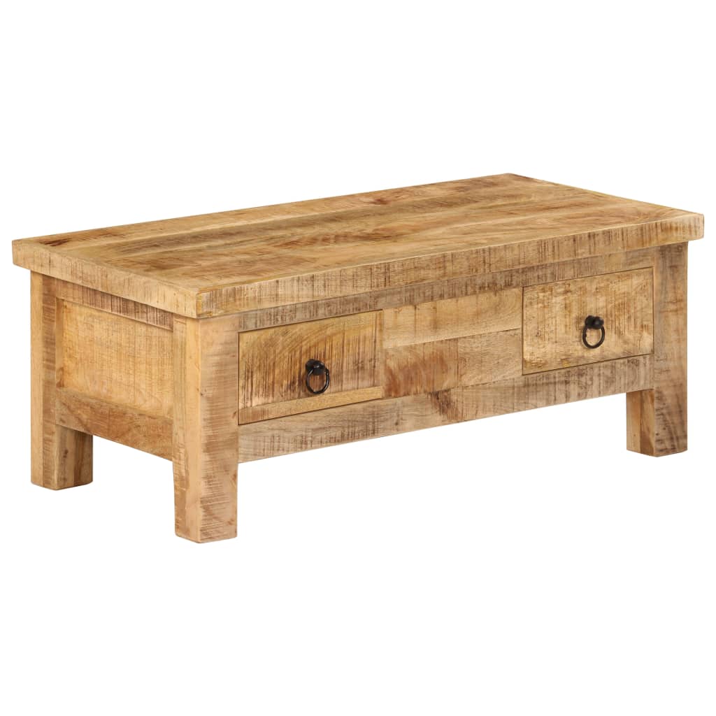 vidaXL Salontafel met lades 90x45x35 cm massief gerecycled hout