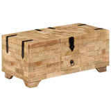 vidaXL Coffee table chest 80x40x35 cm solid reclaimed wood