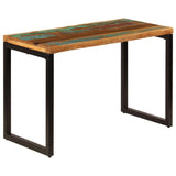 vidaXL Dining Table/Desk with Steel Legs Solid Wood