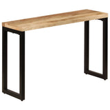 vidaXL Wandtafel met stalen poten massief hout