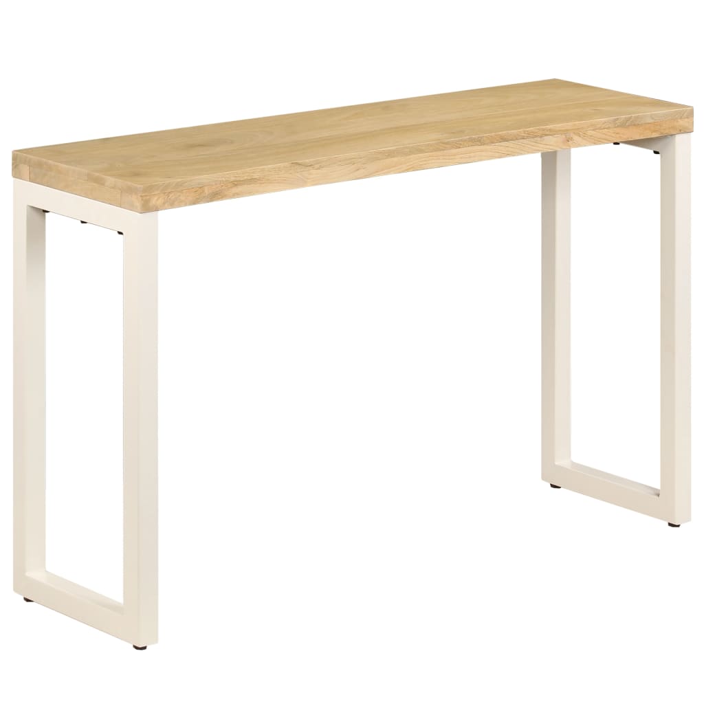 vidaXL Wandtafel met stalen poten massief hout
