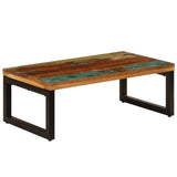 vidaXL Coffee Table 100x50x35 cm Solid Mango Wood and Steel