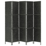 vidaXL Kamerscherm met 4 panelen 154x160 cm waterhyacint zwart