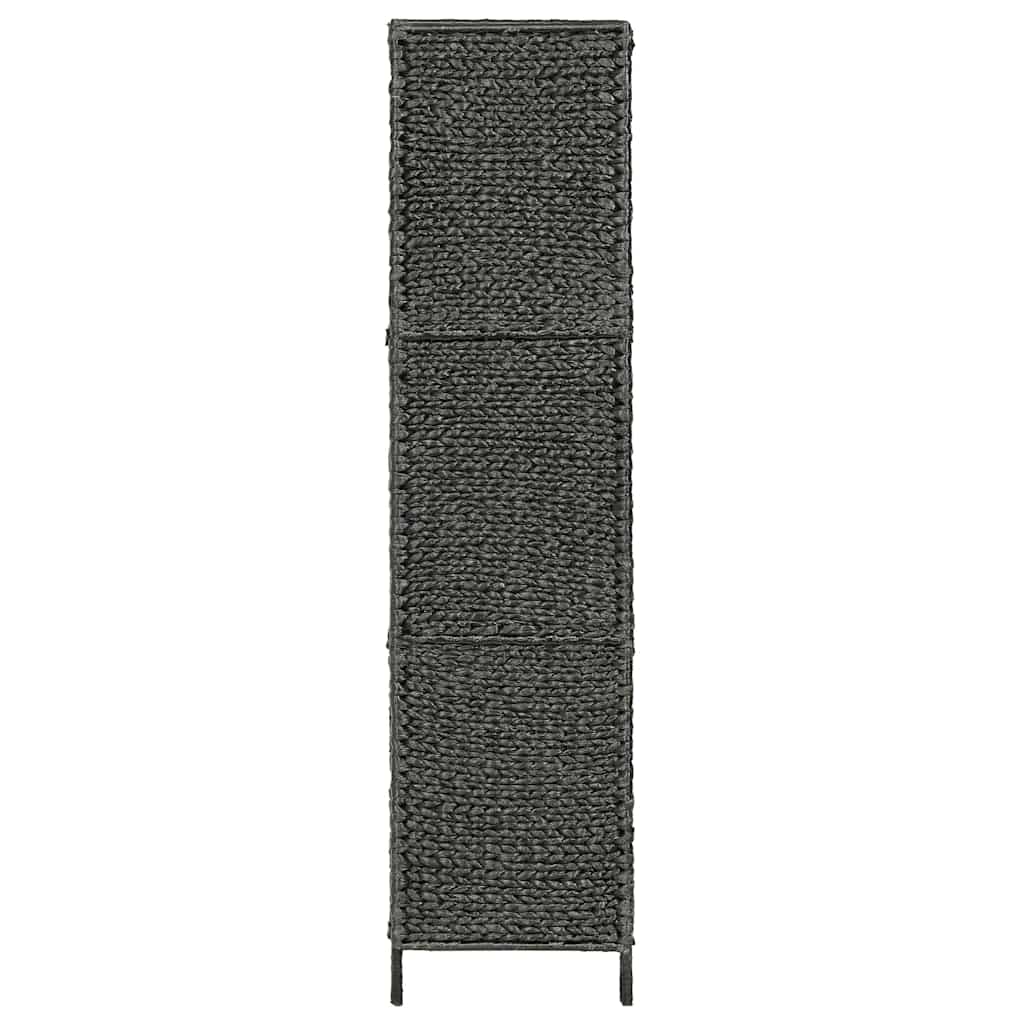 vidaXL Kamerscherm met 4 panelen 154x160 cm waterhyacint zwart