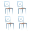 vidaXL Eetkamerstoelen 2 st massief rubberwood wit