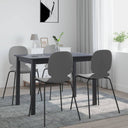 vidaXL Eettafel 114x71x75 cm massief rubberwood wit