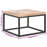 vidaXL Coffee table 50x50x33.5 cm solid wood