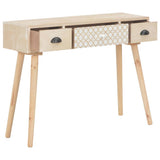 vidaXL Wandtafel met 3 lades 100x30x73 massief grenenhout