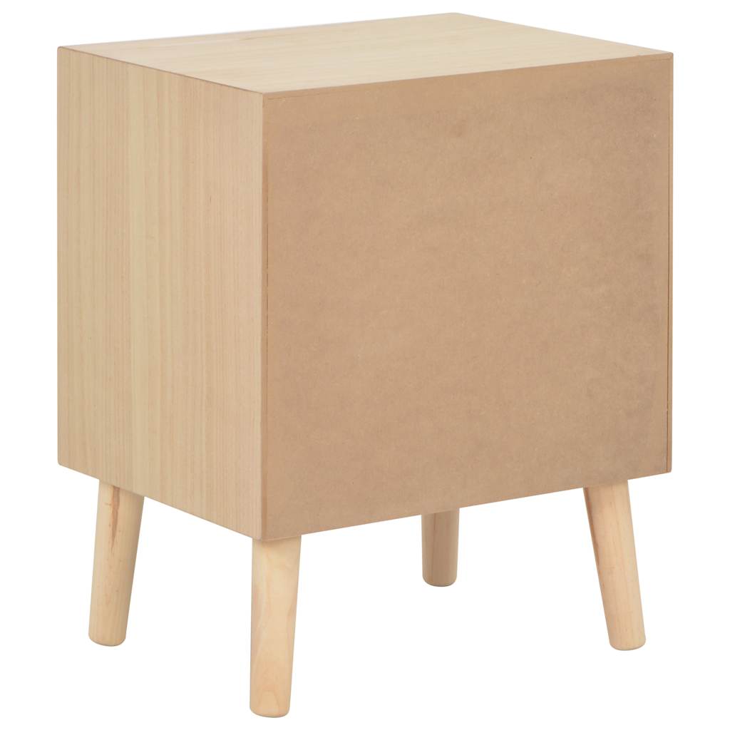 vidaXL Nachtkastje met 2 lades 30x25x49,5 cm massief grenenhout