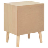 vidaXL Nachtkastje met 2 lades 30x25x49,5 cm massief grenenhout