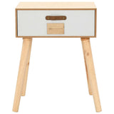 vidaXL Nachtkastje met lade 44x30x58 cm massief hout